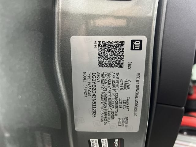 2022 Chevrolet Corvette Stingray 2LT