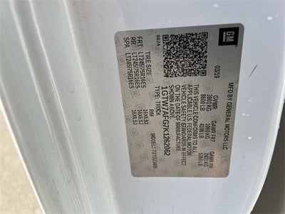 2019 GMC Savana Cargo 2500 Work Van