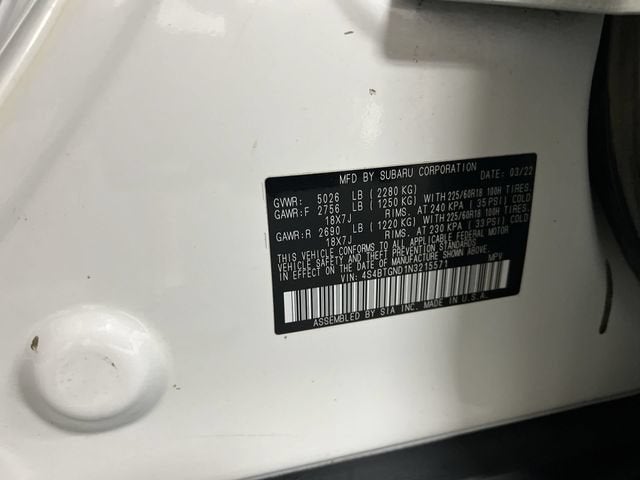 2022 Subaru Outback Limited XT