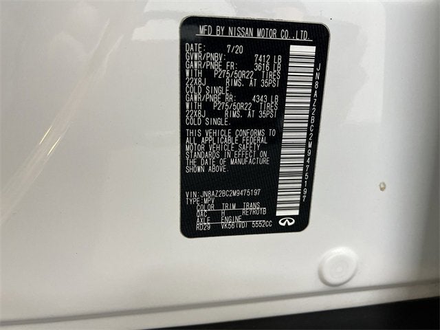 2021 INFINITI QX80 SENSORY