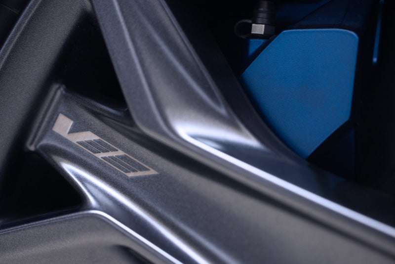 Close-up of the 2026 OPTIQ-V Brembo Performance Front Brakes | Sapaugh Cadillac in Herculaneum MO